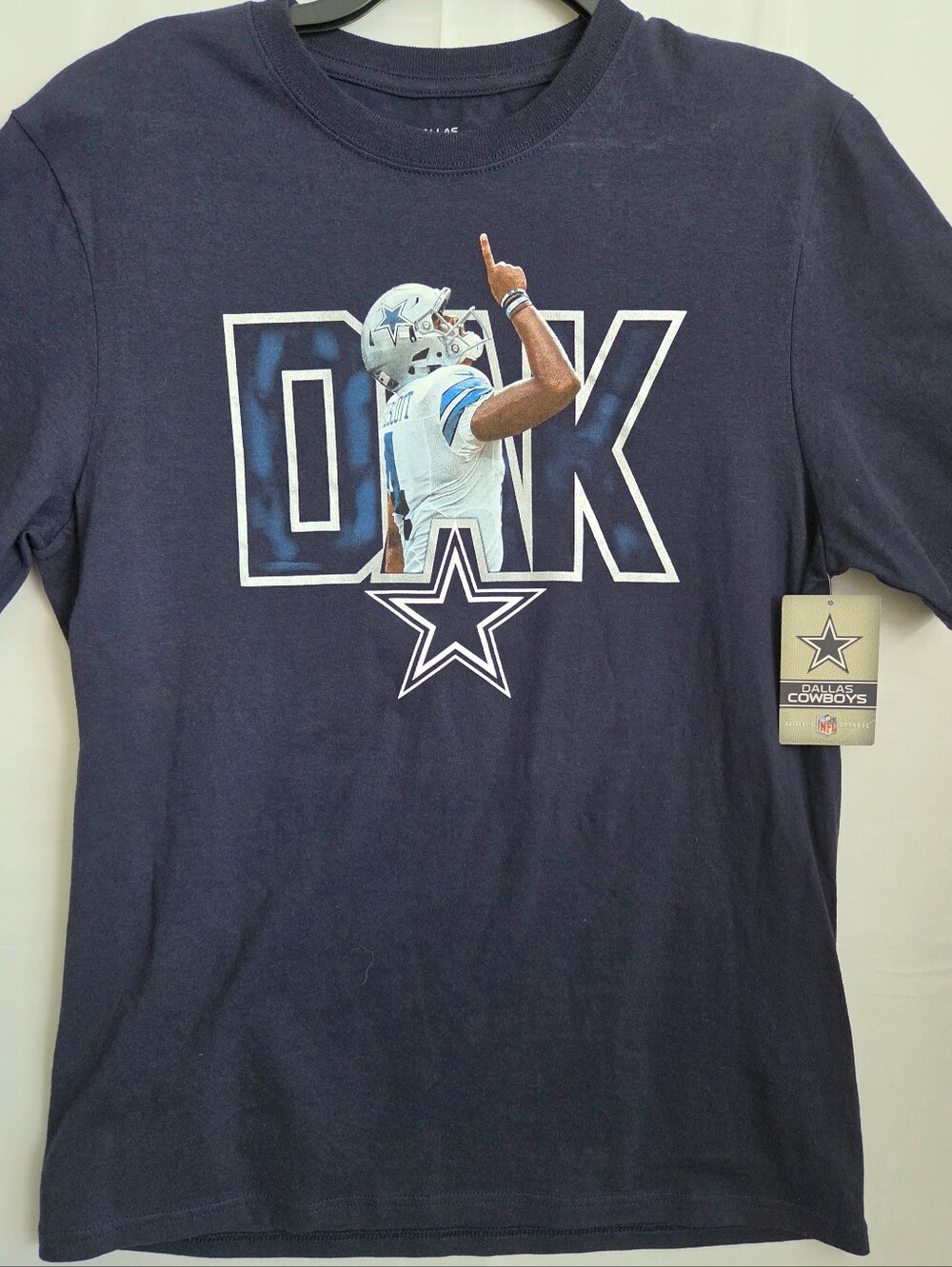 Dallas Cowboys Navy Mens Graphic Tee with Star Logo. S